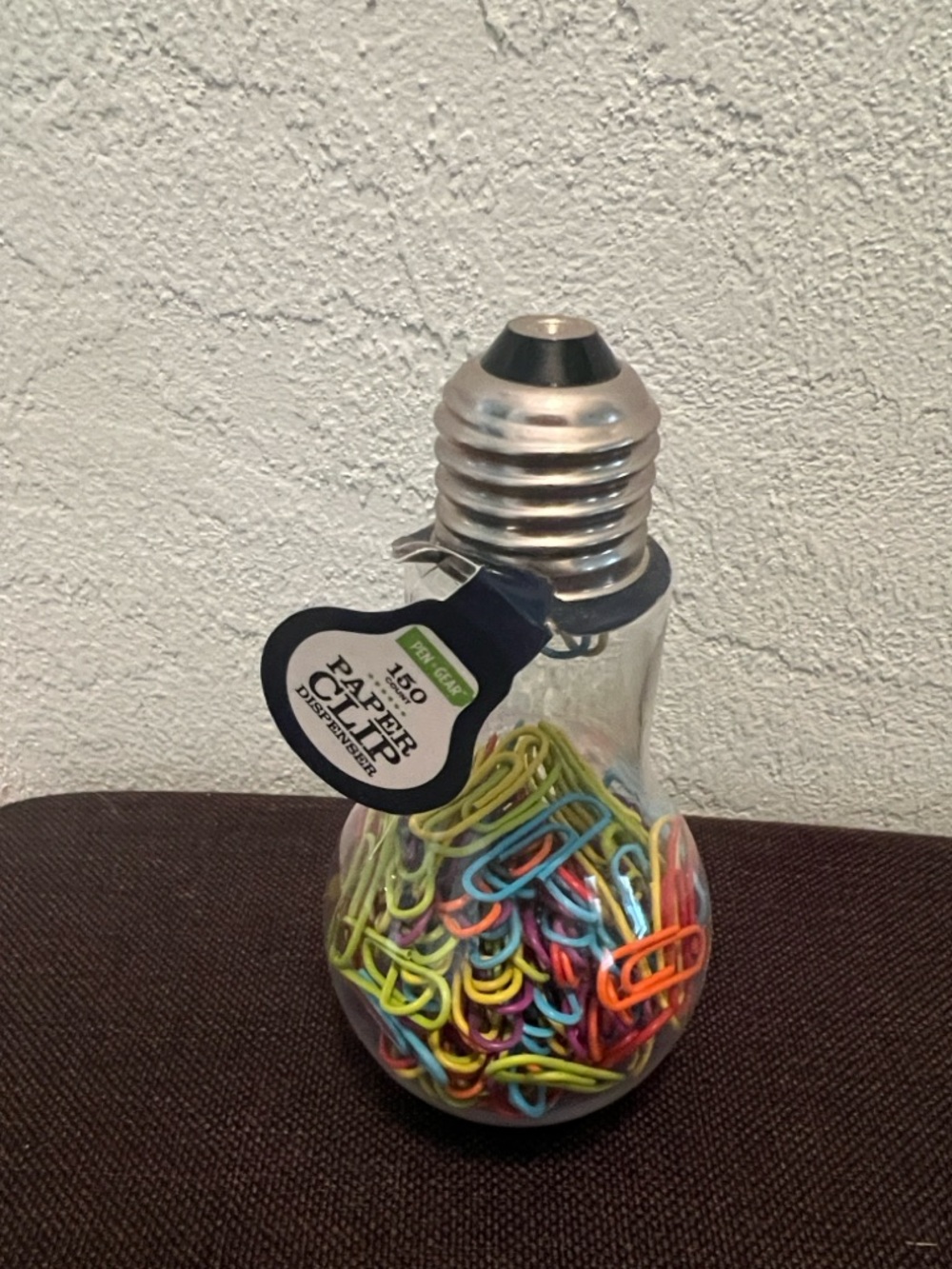Multicolor Light Bulb Paper Clip Dispenser - Picture 3 of 10